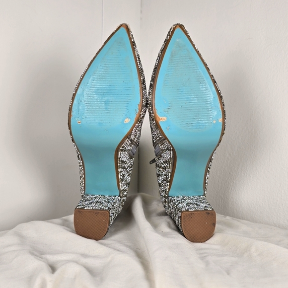 Betsey Johnson Cady 8 Rhinestone Zebra Cheetah Boots - Picture 13 of 16